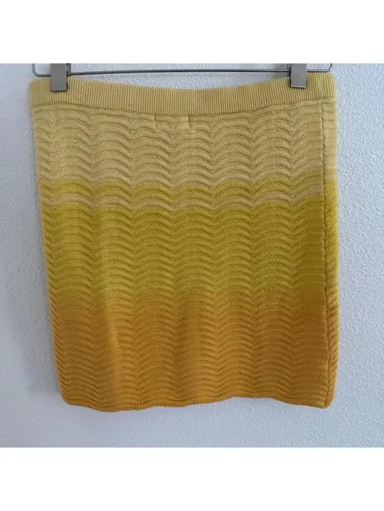 Revolve x Camila Coelho Avalon Knit Mini Skirt in Yellow Ombre Sz S - Picture 5 of 5